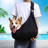 abordables Básicos de viaje para perros-Mochila plegable para perros, bolsa transpirable para mascotas, bolsa para mascotas, bandolera