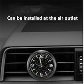 abordables Colgantes y ornamentos para coche-Nueva actualización de accesorios de reacondicionamiento de automóviles con reloj de cielo estrellado luminoso, adornos electrónicos de cuarzo, reloj aplicable para todos los automóviles