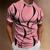 voordelige 3D-T-shirts voor heren-Voor heren Grafisch Abstract T-shirt Korte mouw T-shirt 3D-afdrukken Strakke ronde hals Overhemd Vintage Modieus Ontwerper Buiten Dagelijks Sport Zwart Blauw Rood Lente zomer Kleding S M L XL 2XL 3XL