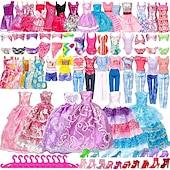 abordables Accessoires de poupées-Vêtements et accessoires de poupée rose, vêtements de poupée yitian de 30cm, jouet de fille, accessoires de princesse, vêtements de poupée