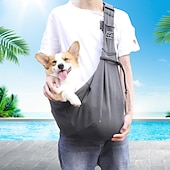 abordables Básicos de viaje para perros-Mochila plegable para perros, bolsa transpirable para mascotas, bolsa para mascotas, bandolera