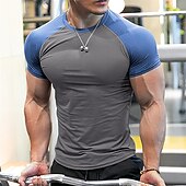 abordables Pantalons de Course &amp; Collants-Homme Vetement Musculation T Shirt Compression Chemise de course Manche Courte Tee-shirt Athlétique Athleisure Respirable Séchage rapide Evacuation de l'humidité Aptitude Exercice Physique