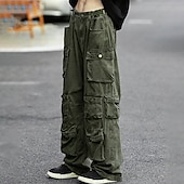 cheap Cargo Pants-Men&#039;s Cargo Pants Cargo Trousers Flap Pocket Plain Comfort Breathable Outdoor Daily Going out Fashion Casual Army Green