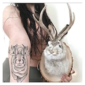 cheap Wall Sculptures-Jackalope Rabbit Wall Decor The Latest Legend of Antlers,Fake Rabbit Resin Art Wall Mount, Simulation Head Specimen Ornament