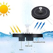 cheap Underwater Lights-Solar Fountain Upgraded Innovative Solar Powered Fountain Pump Colorful 160mah Battery Solar Water Fountain Pump 3W 5V LED Lights Floating Garden Fountain Pump Swimming Pools Pond Lawn Decor