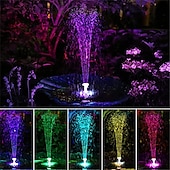 abordables Éclairage subaquatique-Flottant solaire bain d&#039;oiseau fontaine d&#039;eau lumières jardin cascade fontaine étang panneau solaire alimenté pompe à eau décoration de jardin