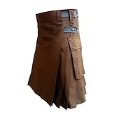 preiswerte Unterteile-Streetwear Stilvoll Klassicher Stil Rock Schottische Nutzkilts Ren Faire Niete Plissiert Einfarbig Herren Keltisch Karneval Party Halloween Rock Ganzjahresmode