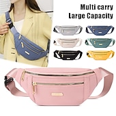 cheap Handbag &amp; Totes-Women&#039;s Multi-Carry Large Capacity Waist Bag – Stylish and Versatile Crossbody and Fanny Pack with Multiple Zipper Compartments, Perfect for Travel, Shopping, and Everyday Use in Various Colors