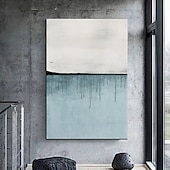 Handmade Hand Painted Oil Painting Wall Beige and Black Abstract Oil Painting Original Acrylic Painting on Canvas Modern Minimalist Art for Bedroom Decor Rolled Canvas No Frame Unstretched 21