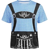 economico Abbigliamento Grafico-T-shirt Lederhosen 3D Bavarese Stile da Strada Corte Grafico per Per uomo Adulti Stampa 3D  per Birra Oktoberfest Feste Casual Quotidiano