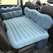 baratos Capas para bancos de automóveis-Colchão de ar inflável para carro dividido colchão de viagem para carro suv tronco portátil confortável colchão automático inflável