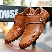 preiswerte Sneaker für Herren-Herren-Loafer aus Kunstleder zum Hineinschlüpfen mit rutschfester Sohle, handgenähte Mokassins für Spaziergänge im Freien, Reisen und den Alltag