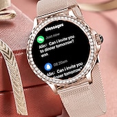 billiga Smarta klockor-696 NX19 Smart klocka 1.3 tum Smart Klocka Blåtand Stegräknare Samtalspåminnelse Sleeptracker Kompatibel med Android iOS Dam Handsfreesamtal Meddelandepåminnelse Anpassad urval IP68 43mm klockfodral
