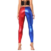 cheap Bottoms-1980s High Waisted Shiny Latex Patent Leggings PU Leather Pencil Pants Disco Women&#039;s Carnival Masquerade Party Bachelorette Party Pride Parade Adults&#039; Pants