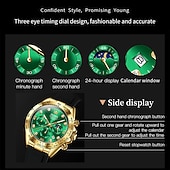 Недорогие Кварцевые часы-Кварцевые часы OLEV для мужчин спортивные наручные часы светящиеся хронографы с календарем многофункциональные водонепроницаемые с силиконовым браслетом