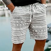 baratos Impressão Geométrica-Homens Gráfico Estampa Geométrica Calção Shorts de verão Shorts de praia Cintura Média Roupa de rua Havaiana Designer Casual Diário Feriado Cintura elástica Impressão 3D Com Cordão Designer Roupa