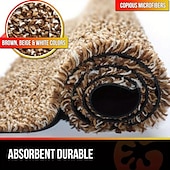 economico Tappeti e zerbini-zerbino magico marrone super assorbe il fango tappetino porta posteriore in gomma antiscivolo per interni esterni a basso profilo lavabile in lavatrice raschietto per scarpe per animali domestici