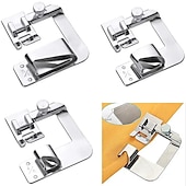 cheap Sewing &amp; Knitting &amp; Crochet-3pcs Rolled Hem Presser Foot Set, Wide Hemmer Foot Kit Includes 1/2inch, 3/4inch And 1inch Presser Feet, Compatible With Singer, Brother, Babylock, Euro-Pro, Janome And More