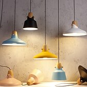 economico Luci Isola cucina-luci a sospensione a led in legno 22/35 cm illuminazione dell&#039;isola della cucina moderna casa colonica foyer ingresso lampade a soffitto appeso globo sopra il tavolo cavo regolabile 1 pz 110-240 v
