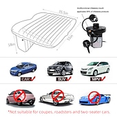 baratos Capas para bancos de automóveis-Colchão de ar inflável para carro dividido colchão de viagem para carro suv tronco portátil confortável colchão automático inflável