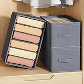 cheap Clothes Drawer Organizers-Foldable Clothes Storage Box, Thickened Compartment Organizer for Pants and Shirts - PP Board, 17.32 x 11.81 x 7.87 inches