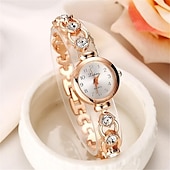 economico Orologi al quarzo-orologio da polso elegante da donna cinturino da donna strass orologio analogico al quarzo orologio da donna con quadrante piccolo in cristallo reloj