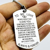 abordables Colgantes y ornamentos para coche-Bonito llavero de regalo para marido/esposa, perfecto para aniversarios, San Valentín, cumpleaños, novios, novias, él, ella, mujer. &amp; ¡hombres!