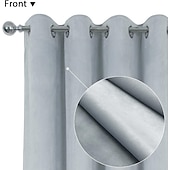 preiswerte Blackout -Vorhang-Verdunkelungsvorhang, Samt, Bauernhaus-Optik, Ösen, IKEA-Serie, Vorhangpaneele für Wohnzimmer, Schlafzimmer, Tür, Küche, Fensterbehandlungen, wärmeisoliert, Raumverdunkelung