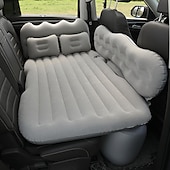 baratos Capas para bancos de automóveis-Colchão de ar inflável para carro dividido colchão de viagem para carro suv tronco portátil confortável colchão automático inflável