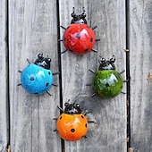 preiswerte Wanddekoration aus Metall-4 Stück Hummel-Wandkunst aus Metall, Kunsthandwerk, Ameisen-Metallskulptur, Gartenameisen-Dekoration, Wandbehang-Dekoration, Garten-Rasen-Dekoration, Innendekoration, farbenfrohe Außendekoration, niedliche Insektenskulptur, Gartendekoration