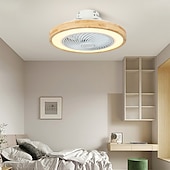 cheap Ceiling Fan Lights-LED Ceiling Fans with lights Dimmable with Remote Contral 20&quot; Flush Mount Ceiling Lamp Acrylic Lampshade Chandelier Bedroom Living Room 110-240V