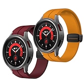 cheap Samsung Watch Bands-Watch Band for Samsung Galaxy Watch 7/6/5/4  40/44mm, Watch 5 Pro 45mm, Watch 6 Classic 43/47mm, Watch 4 Classic 42/46mm Silicone Replacement  Strap Magnetic Clasp Butterfly Buckle Women Men Sport