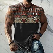 preiswerte Vintage-T-Shirts-Herren Graphic Bogengimpe Shirt Ärmelloses T-Shirt für Männer Ärmellos Gurte T-Shirt 3D-Druck Rundhalsausschnitt Hemd Modisch Designer Muskel Täglich Sport Fitnessstudio Schwarz Weiß Rote Frühling