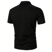 Χαμηλού Κόστους Κλασικό Πόλο Ανδρών-Ανδρικά Zip Polo Φανέλα POLO Causal Αργίες Πέτο Τρίμηνο φερμουάρ Κοντομάνικο Μοντέρνα Βασικό Συνδυασμός Χρωμάτων Τρίμηνο φερμουάρ Καλοκαίρι Κανονικό Μαύρο Ρουμπίνι Καφέ Μαύρο Ανοικτό Zip Polo