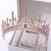 voordelige Accessoires voor haarstyling-luxe barokke kristallen bruids tiara&#039;s strass kroon bruids diadeem bruiloft haaraccessoires voor damesmode-sieraden