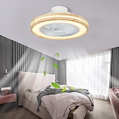 cheap Ceiling Fan Lights-LED Ceiling Fans with lights Dimmable with Remote Contral 20&quot; Flush Mount Ceiling Lamp Acrylic Lampshade Chandelier Bedroom Living Room 110-240V