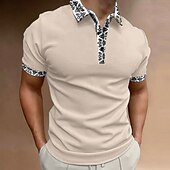 olcso Férfi klasszikus póló-Kentucky Derby Férfi Pólóingek Golfing Rövid ujjú Pólóingek Galléros ingek Üzleti alkalmi Munkaruha Ünnepi viselet Fesztivál viselet Gombok 3D nyomtatás Fekete Fehér Bor