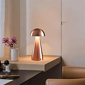 preiswerte Tischlampen-LED-Pilz-Tischlampe, Touch-Dimmung, dreifarbig, Retro-Schlafzimmer, Nachttisch, Desktop, USB, wiederaufladbar, Nachtlicht, Leselampen für Hotel, Restaurant, Bar, Schlafzimmerlampe