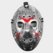 preiswerte Masken-Jason Vorhees Jason Voorhees Maske Haloween Figuren Erwachsene Herren Damen Grusel Gruseliges Kostüm Halloween Karneval Einfaches Karnevalskostüm