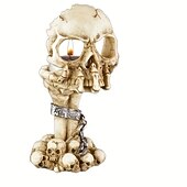 cheap Hallowen Prop Lighting-Halloween Skull Candelabra Creative Ghost Head Skull Hand Scented Candle Holder Personality Atmosphere Ornaments, Table Decoration Home Ornaments,goth,Gnome Statue Zombie Gnome Statue ,Fantastic Ornaments Skull ,Skull Head Creative Trick