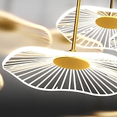 cheap Unique Chandeliers-Ceiling Pendant Light 3/4/5/6 Head Modern Creative Lotus Leaf Office Front Desk Chandelier Light Luxury Bar Front Desk Dining Table Lighting 110-240V