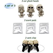お買い得  車用アクセサリー＆オーナメント-車の芳香剤ベントクリップ 車のインテリアアクセサリー メンズ レディース かわいいスカル オートエアコンベントクリップ 装飾 車 オフィス リビングルーム ホーム ハロウィン クリスマス ギフト - 3個/セット