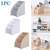 お買い得  ペンケース＆ホルダー-1pc プラスチックデスクトップ収納ボックス携帯電話ホルダーテレビリモコンスタンドボックス
