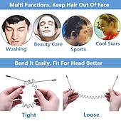 billiga Hårstylingstillbehör-1st metall hårband för män pannband kvinnor hårband män unisex svart vågiga våren utomhussport pannband för mäns hårband bågeklämmor kvinnor tillbehör enkel elastisk halkfri pannband huvudbonader