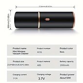 お買い得  掃除機-ハンドヘルド真空ミニポータブル充電式車用掃除機コードレス、29800pa強力な吸引力で車の家庭やオフィスに最適