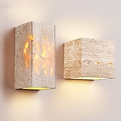 preiswerte Außenwandleuchten-LED-Wandleuchte für den Außenbereich, wasserdicht, IP55, Stein, Wohnzimmer, Musterzimmer, Schlafzimmer, Nachttisch, TV-Wandkunst, Wandleuchte, 110–240 V