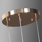 abordables Lustres uniques-lustres en cristal de luxe cluster designsputnik lustre plafonnier or suspension pour salle à manger, cuisine, salon, restaurant (or, 18/36-lumière) 110-240v