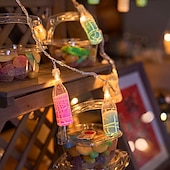 cheap Battery String Lights-Wine Bottle String Lights Oktoberfest Battery Operated10/20/40LED String Lights Summer Life String Lights Decor For Home Bedroom Yard Patio Wedding Birthday Party Summer Decor
