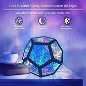 economico Luci intelligenti-LED Smart Light Infinty Dodecaedro Cool Lampada da Tavolo USB Luce Notturna Ambient Mood Changing