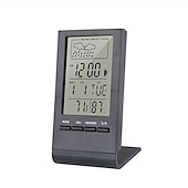 cheap Radios and Clocks-LED Digital Clock Thermometer Hygrometer Gauge Indicator Alarm Clock Indoor/Outdoor Weather Station Automatic Electronic Temperature Humidity Monitor Clock